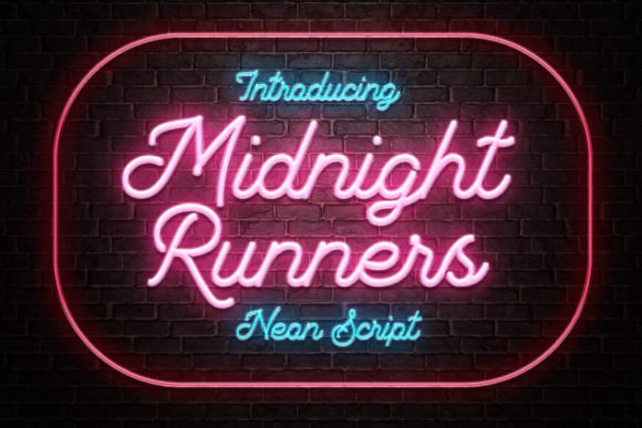 Midnight Runners Font: The Neon Script for Bold Campaigns