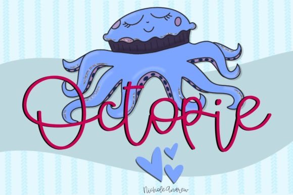 Octopie: A Bouncy Script Font for Editorial Design